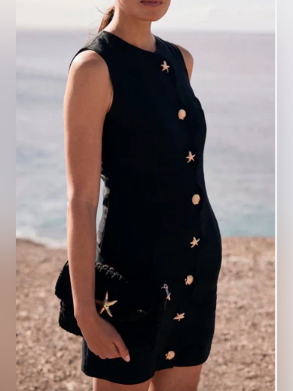 NWOT Mint Velvet Black Linen Starfish Mini Dress
C3